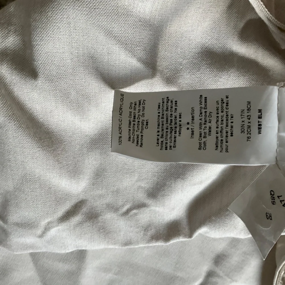 West Elm Porto Outdoor Swivel Chair Cushion Covers. Pumice.